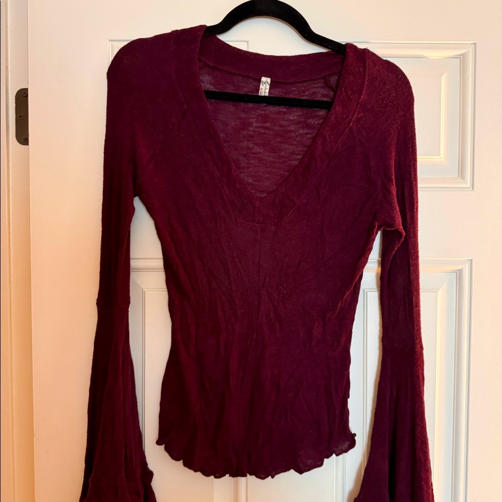 Free people maroon top
